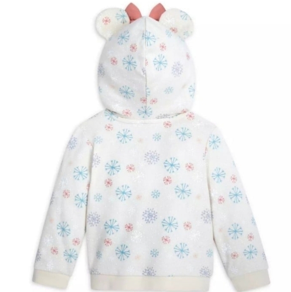 Disney Store Minnie Mouse Holiday Zip Up Hoodie Baby Size 9-12M NWT - Picture 2 of 4